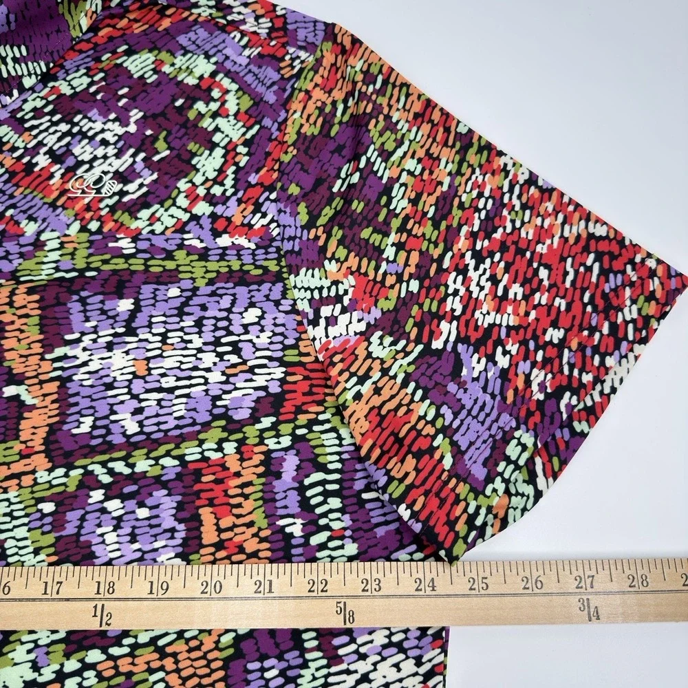 Good Good Golf Polo Men XL Multicolor Abstract Performance Stretch‎ Shirt